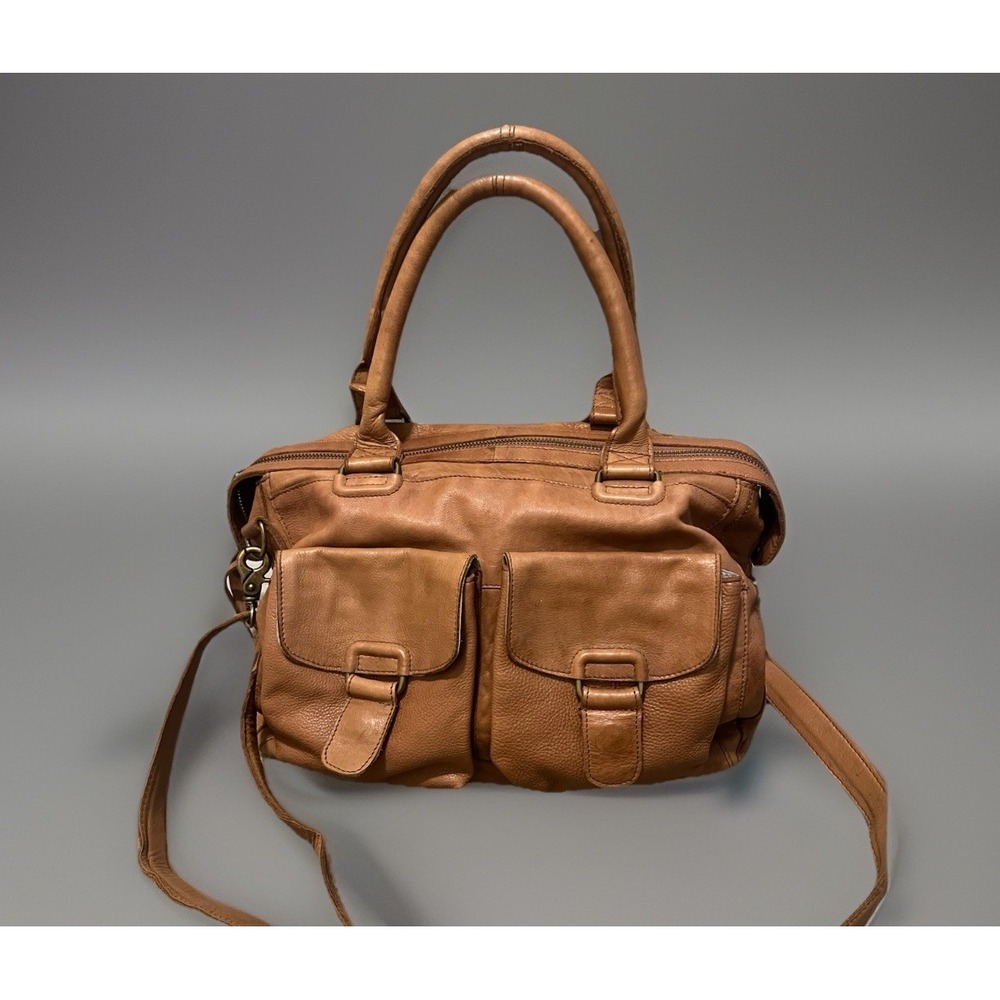 Day & Mood Aya Satchel Women's Leather W/Crossbody Strap Boho Chic Desert Sand